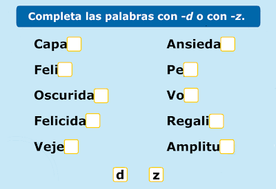 http://www.primerodecarlos.com/TERCERO_PRIMARIA/enero/Unidad_6/actividades/lengua/palabras_d_z/indice.swf