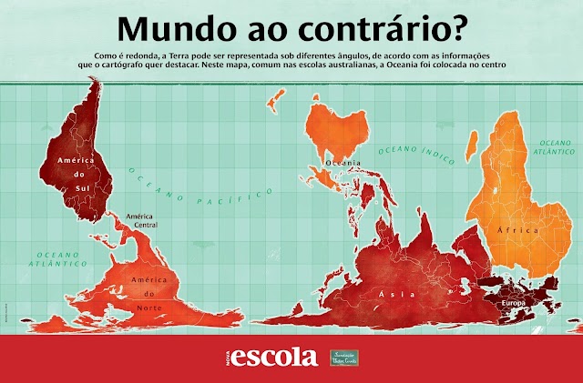 O mapa-múndi poderia estar de cabeça para baixo?