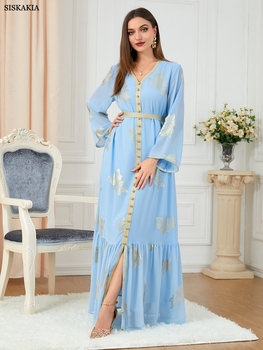 Party Dresses Abayas For Women Dubai 2022 Printed Long Sleeve V-Neck Button Tape Trim Belted Kaftan Split Hem Clothes For Women New-online-buy-Sell-best-Price-Fashion-ladies-girls-Brand-High Quality-AliexpressForSaleServices #PartyDress #AbayasDress #WomenDress #DubaiDress #PrintedDress #LongDress #ButtonDress #BeltedDress #Dress #NewDress #buy-Dress #FashionDress #ladiesDress #girlsDress #BrandDress