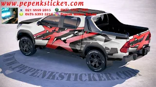 Mobil,Mitsubishi,Mitsubishi strada Triton,Triton,Hilux,Toyota Hilux,Toyota,Cutting Sticker,Cutting Sticker Bekasi,cutting sticker Mobil,sticker mobil,jakarta,Bekasi,