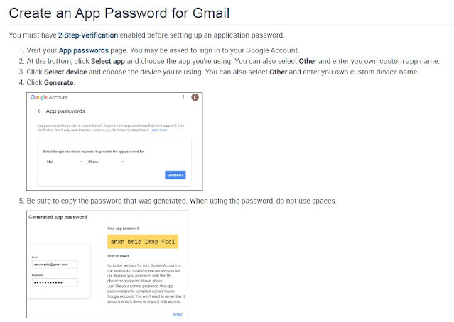 create an App Password for Gmail