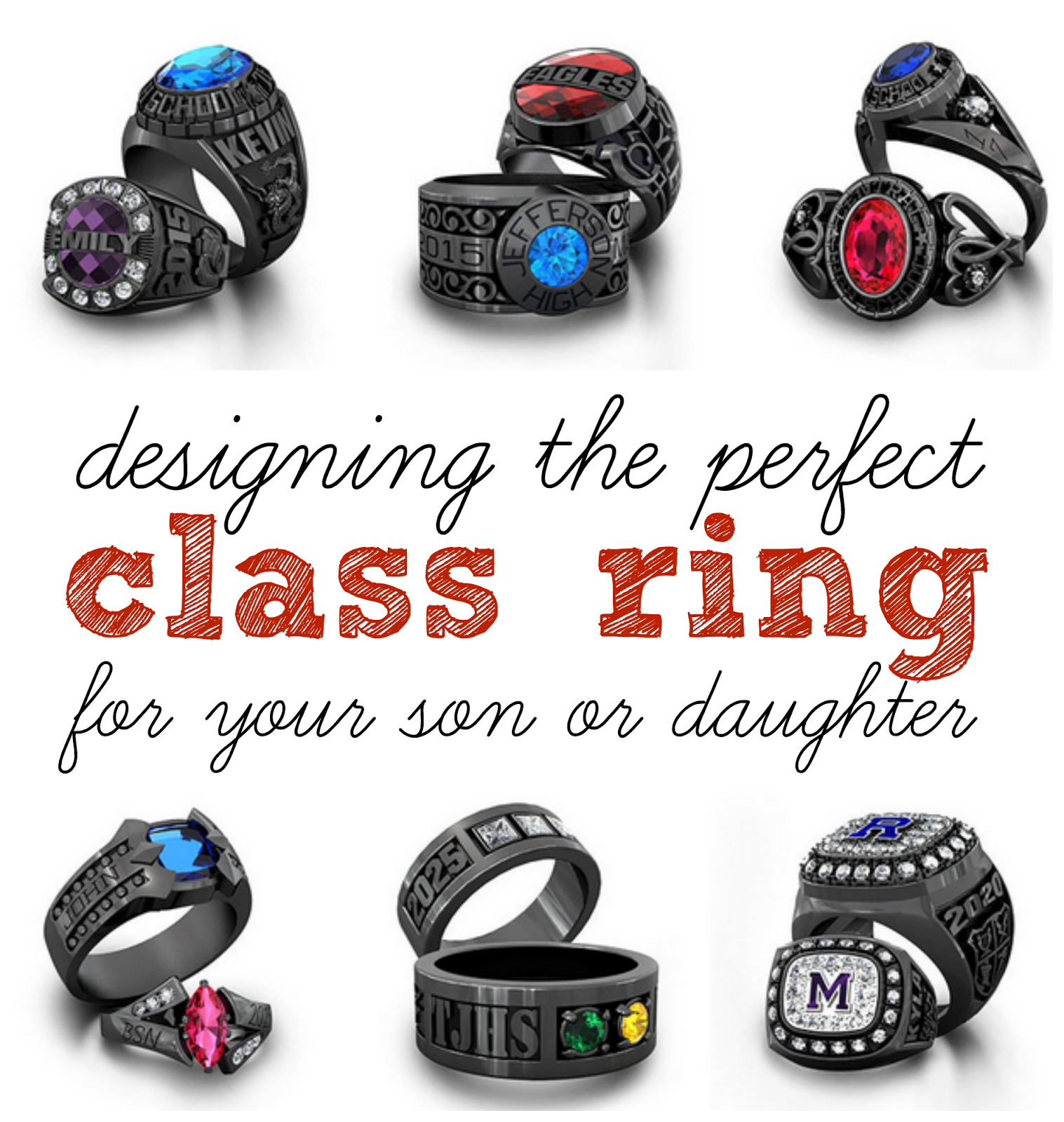 Designing the Perfect Class Ring for your son or daughter at GingerSnapCrafts.com