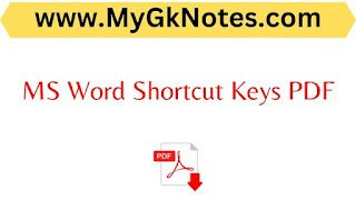 MS Word shortcut keys A to Z PDF