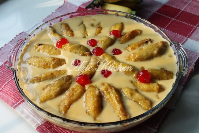 Puding Trifle Pisang Lemak Manis - Azie Kitchen