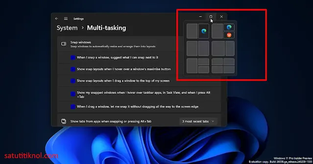2 Cara Mematikan Fitur Snap Layout di Windows 11