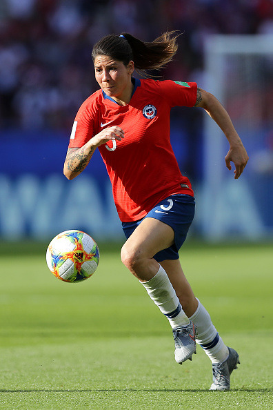 Carla Guerrero en partido ante Estados Unidos, Copa del Mundo Francia 2019, 16 de junio