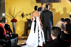 Bride and groom in front of altar - Joretha Taljaard Wedding Photography