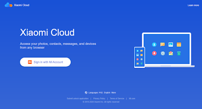 login mi cloud dengan email