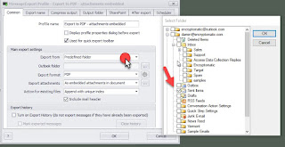 Screen shot showing Outlook email folder with check boxes adjacent.