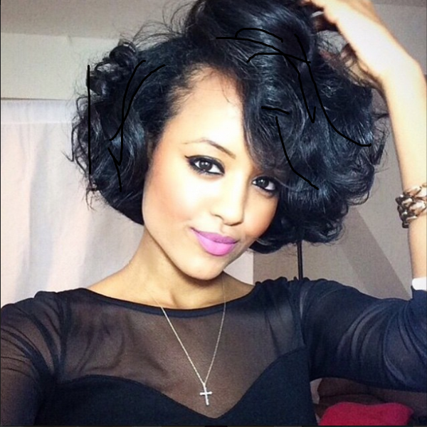 bob hairstyles with bangs black hair