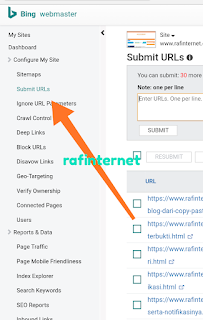 Trik jitu cara submit url postingan website ke Bing terbaru