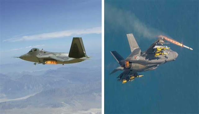 adalah pesawat tempur siluman generasi kelima terbaru dan tercanggih Angkatan Udara AS  16 PERBEDAAN F-22 RAPTOR DENGAN F-35 LIGHTNING II