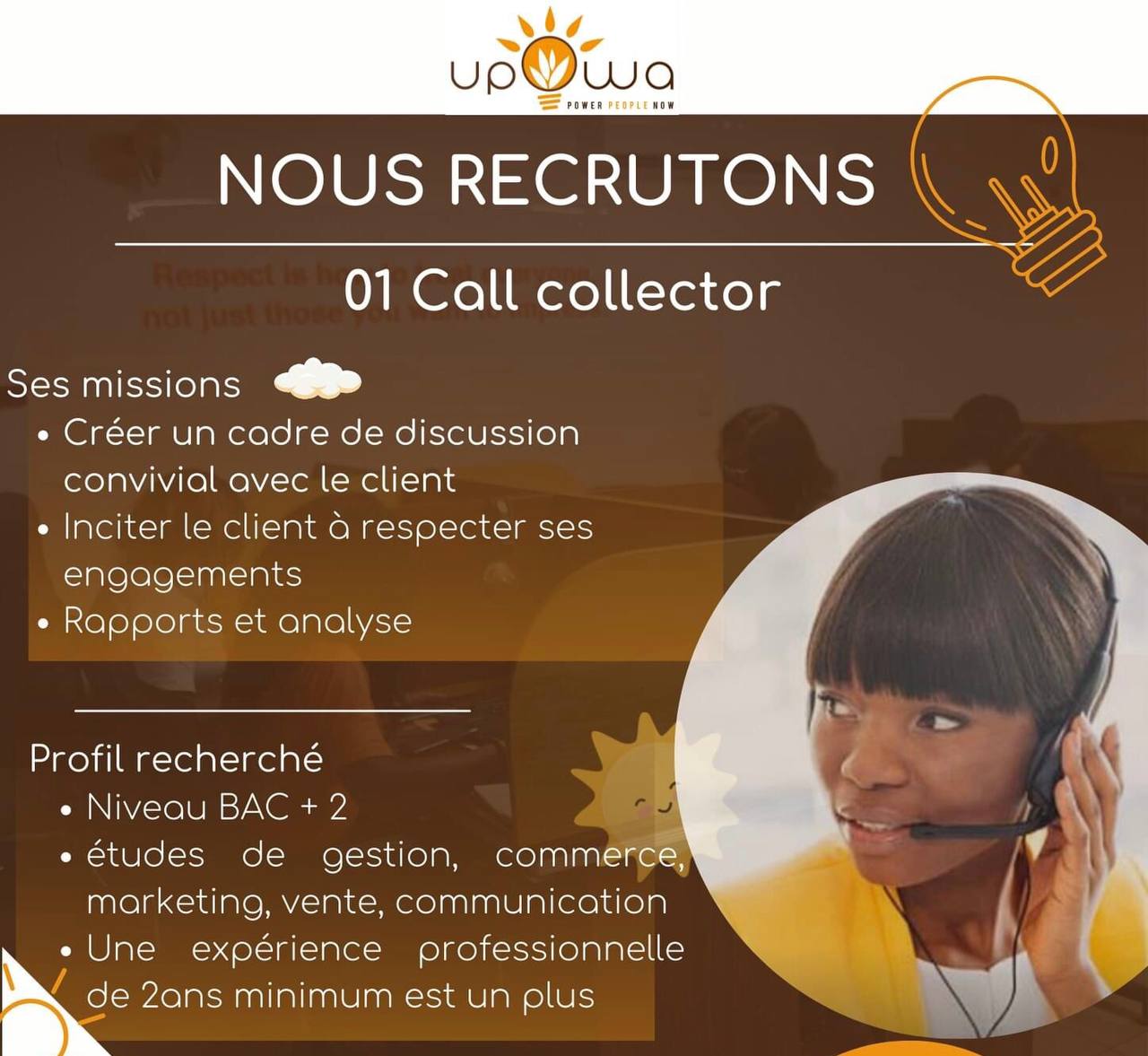 Avis de recrutement: Call collector