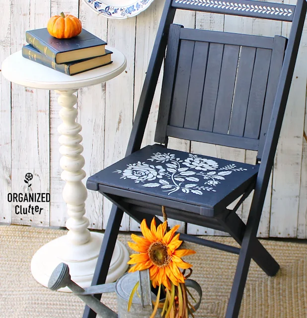 Chair Upcycle Project With Paint and Stencils