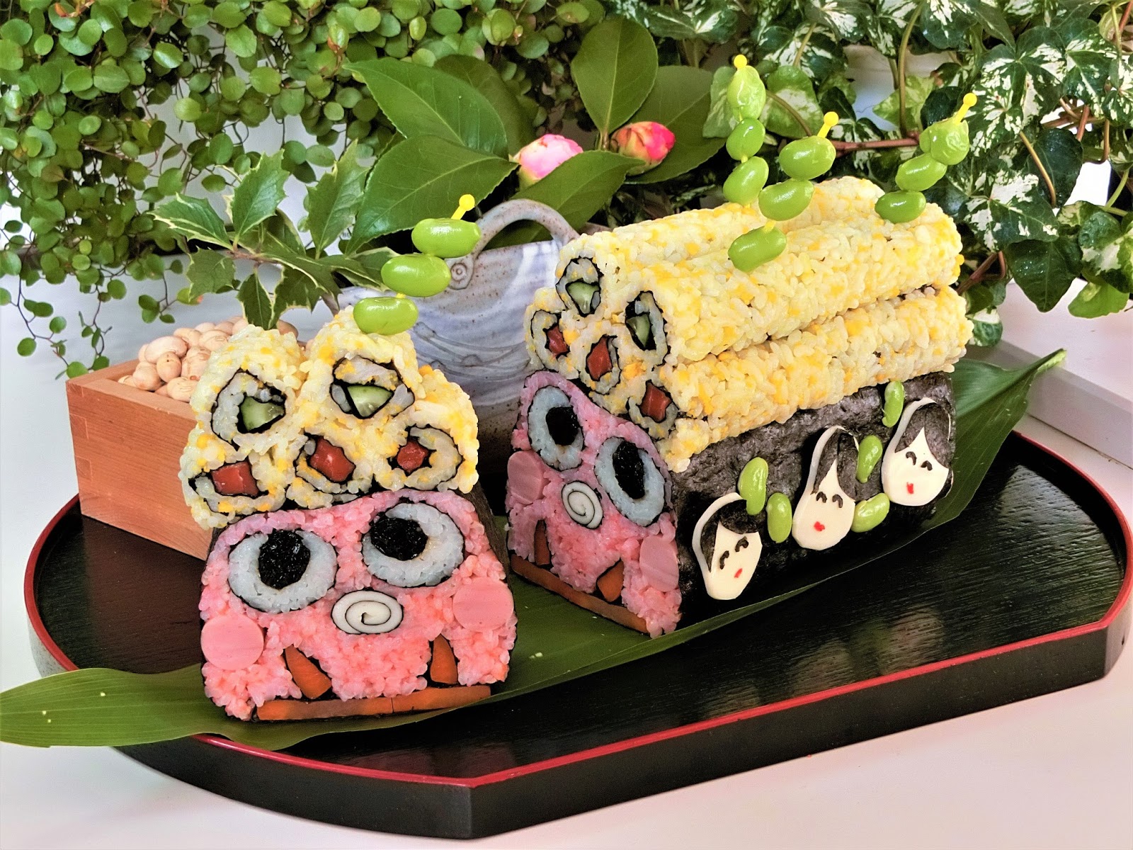 Bon Bon Art Cooking レシピ 可愛い節分の飾り巻き寿司ケーキ 恵方巻き