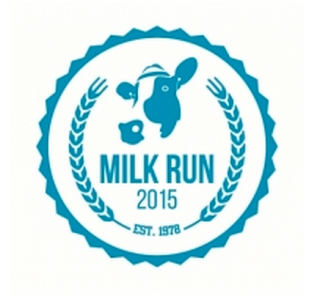 image 2015 milk run race logo shows cow