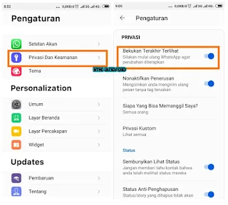 Aktifkan last seen fitur wa mod