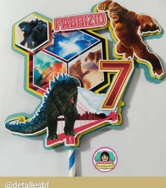 Topper 3d Godzilla Y King Kong Fabrizio 7 Mis Toppers Tus Toppers