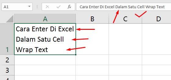 Cara Enter Di Excel Dalam Satu Cell Wrap Text