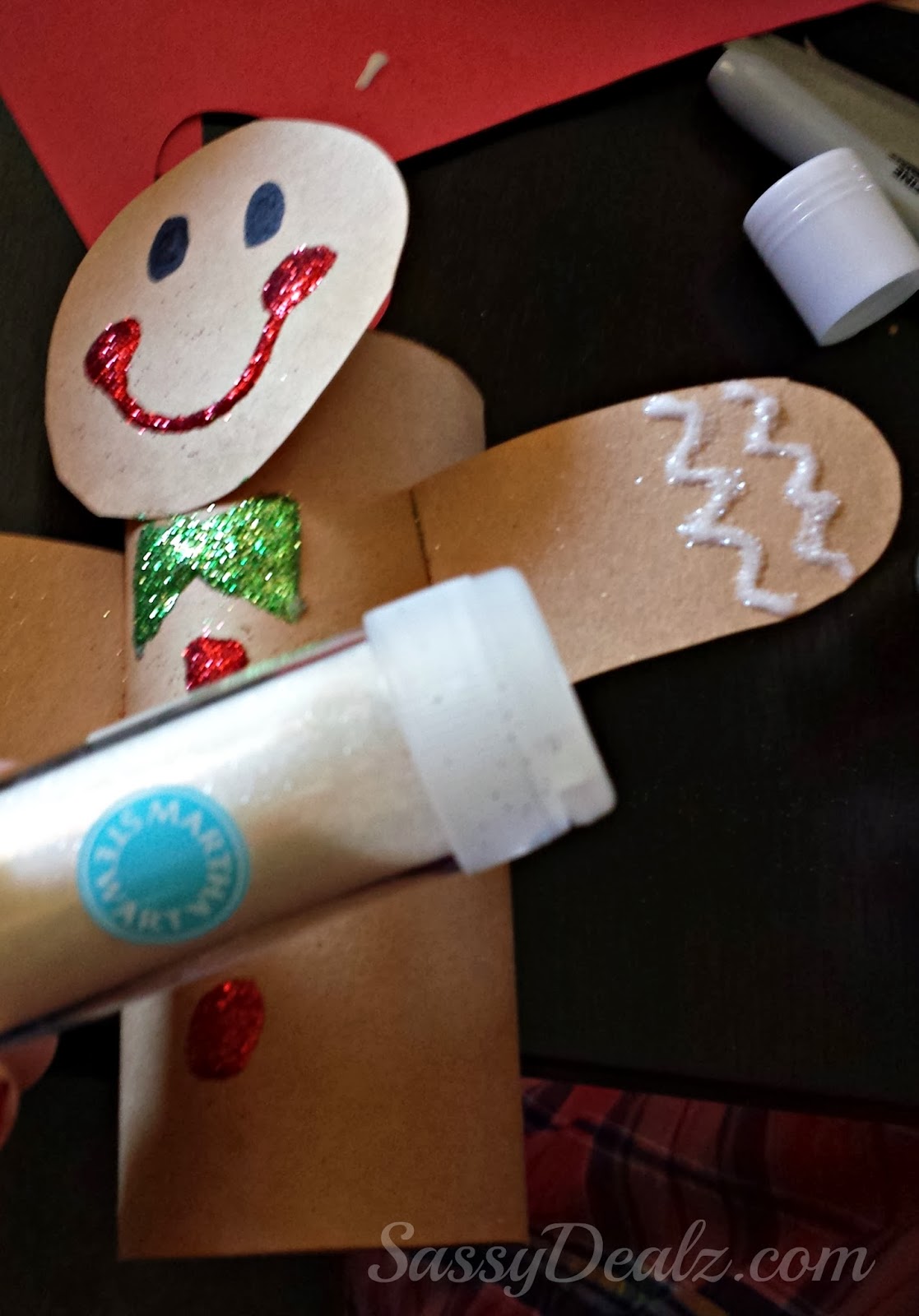 Gingerbread Man Toilet Paper Roll Craft For Kids (Cute Christmas Art