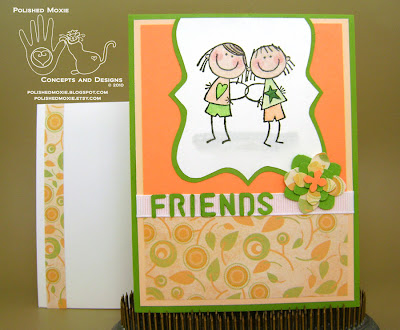 Picture of my Friendship card and its coordinating envelope