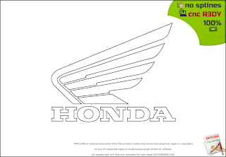 HONDA wings style logo .dxf for cnc free download