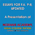 Essays for F.A. updated