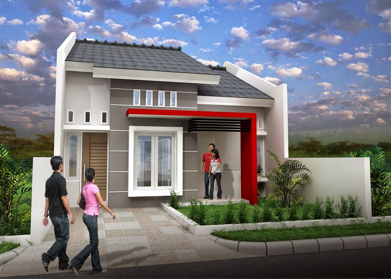 Desain Rumah Minimalis 1 Lantai Type 72 Foto Desain Rumah