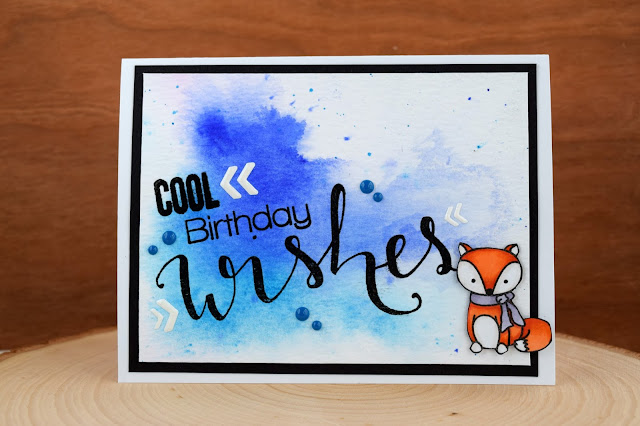 Winter Fox Birthday Card by Jess Gerstner using Create a Smile Stamps