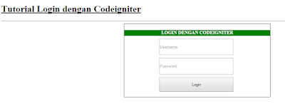 Cara Membuat Login di Codeigniter