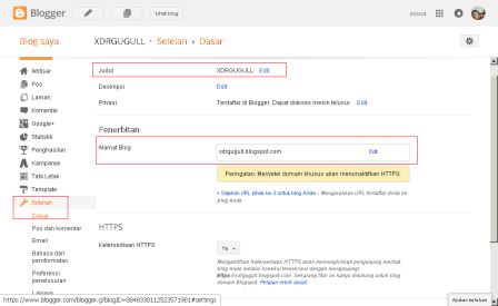 mengganti url blog