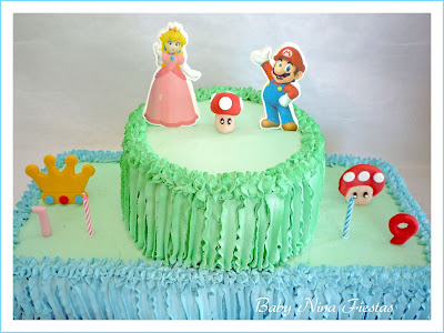 Tarta Mario bros y princesa peach