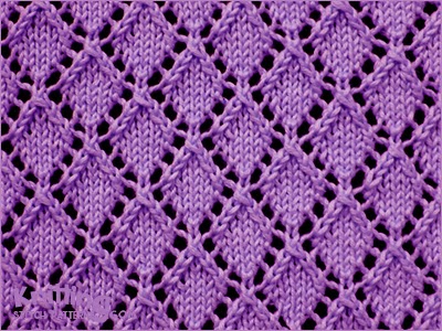 Openwork Diamonds  - Lace knitting pattern