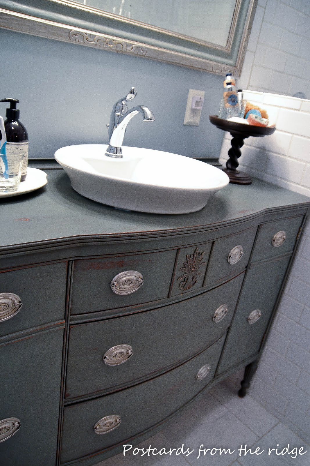 How to Make a Bathroom Vanity from a Piece of Furniture 