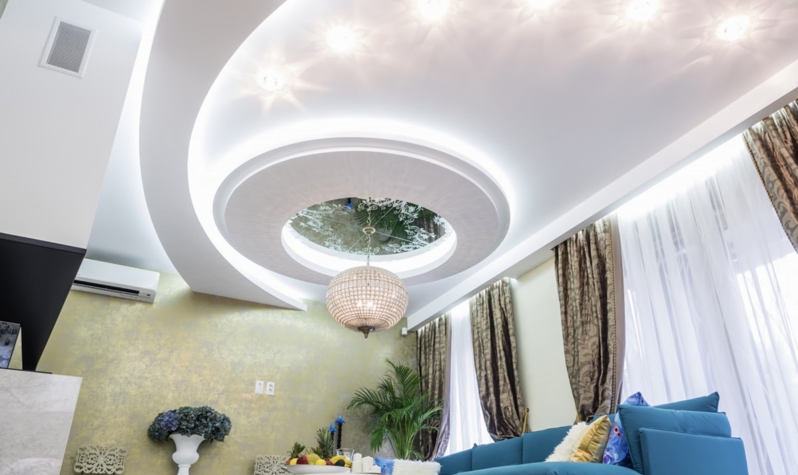 Top 100 Gypsum  board  false ceiling  designs  for living room 