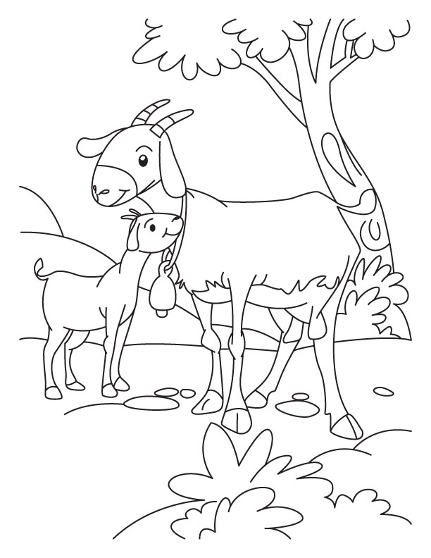 Download Pictures Of Animals Coloring Kids: Goat The Farm Animal Coloring Pages