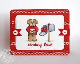 Sunny Studio Stamps Sending My Love Valentine's Day Puppy Card