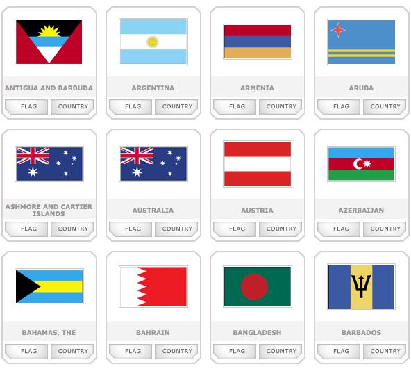 world flags border. flags of the world.