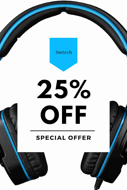 sades sa-708 stereo gaming headphone headset with microphone (blue)