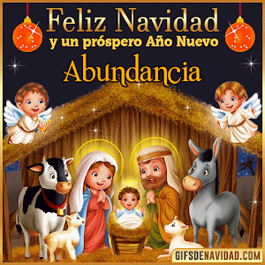 Feliz Navidad y próspero Año Nuevo Abundancia