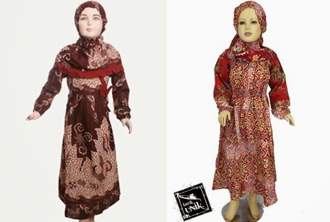 baju batik muslim anak perempuan