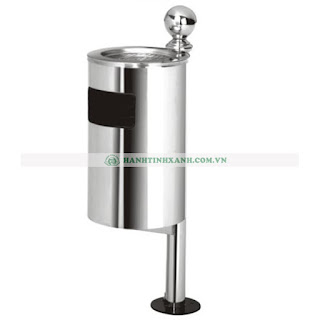 Thùng rác inox tròn dạng treo cố định