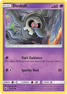 Duskull Burning Shadows Pokemon Card