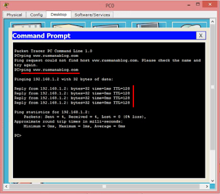 Konfigurasi DNS, DHCP, MAIL dan WEB Server pada Cisco Packet Tracer