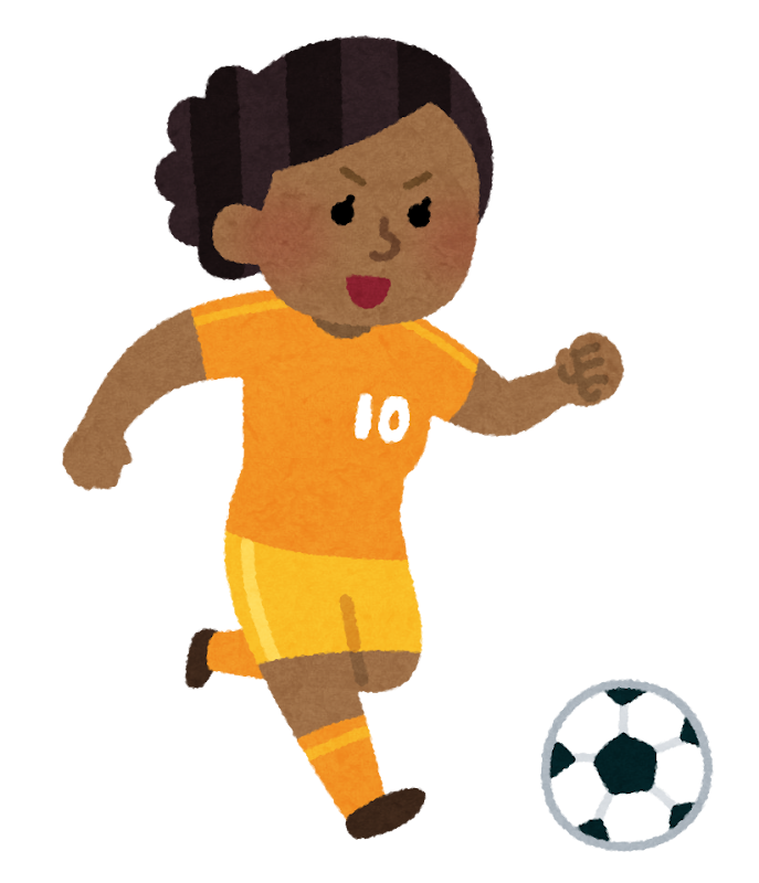 いろいろなサッカー選手のイラスト 女性 かわいいフリー素材集 いらすとや