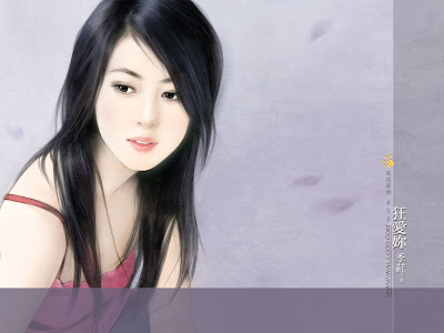 beautiful Asian girls painting