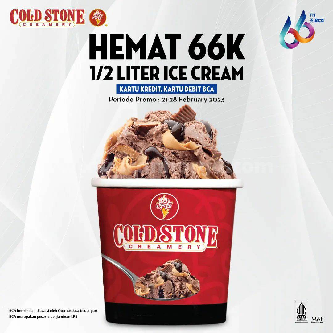 Promo Cold Stone HUT BCA 66 – Diskon Hemat Rp 66.000
