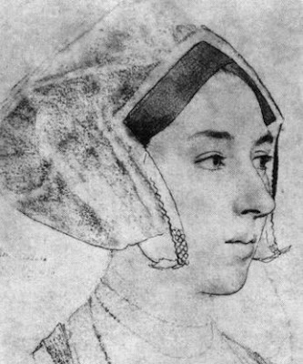 Detail from a sketch of Anne Boleyn by Hans Holbein, the Younger (British Museum)