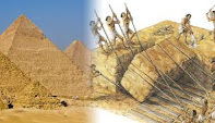 Ancient Egyptians build pyramids