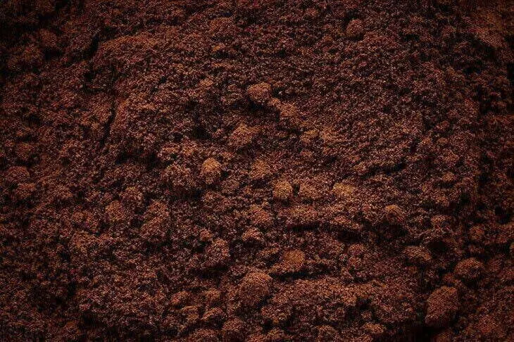 Ground coffee close-up